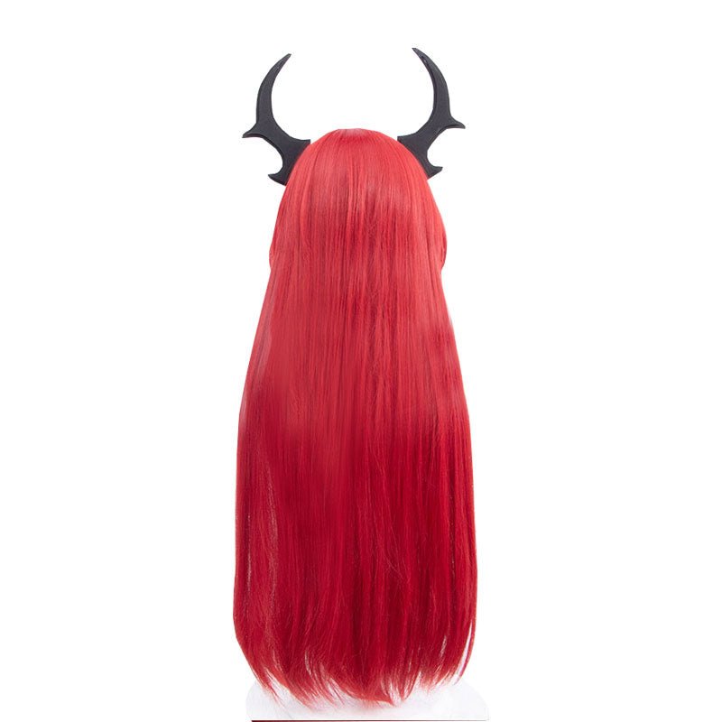 Arknights Surtr Dark Red Long Straight Cosplay Wig - lemailwigs
