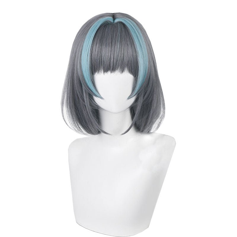 Azur Lane Cheshire Grey Mixed Blue Cosplay Wig - lemailwigs