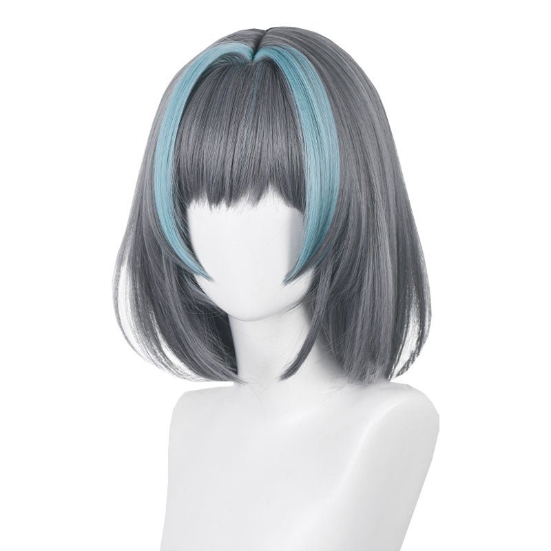 Azur Lane Cheshire Grey Mixed Blue Cosplay Wig - lemailwigs