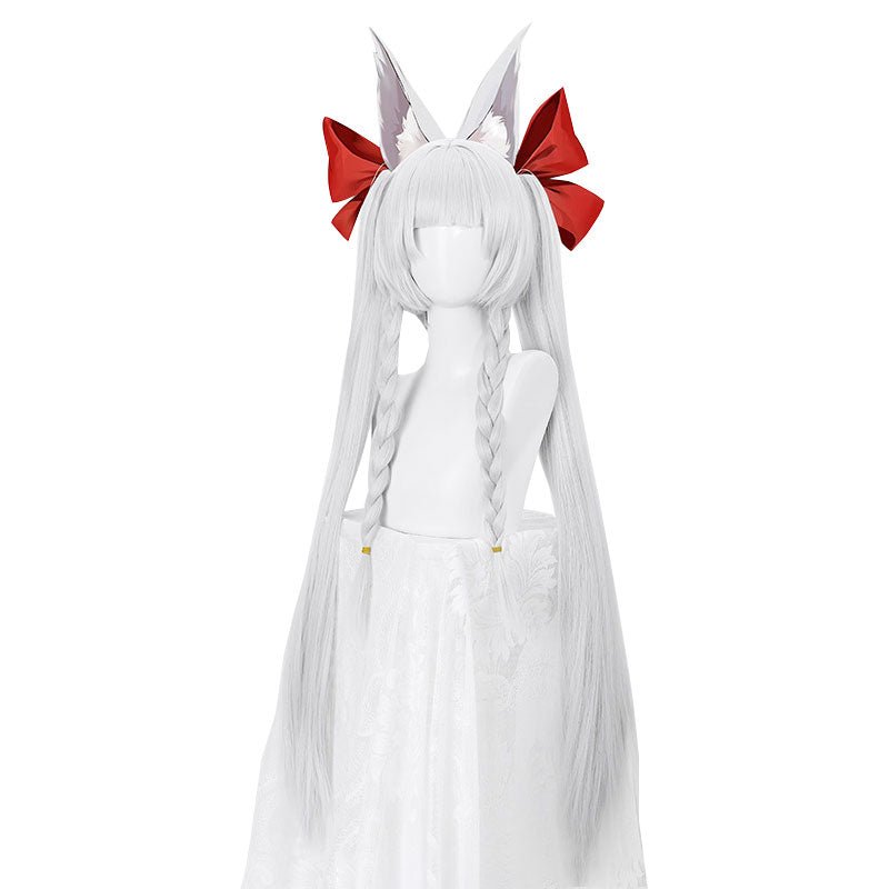 Azur Lane IJN Asanagi Long Straight White Cosplay Wig - lemailwigs