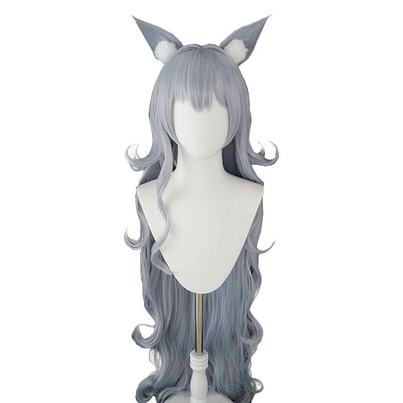 Azur Lane Shinano Long Curly Grey Cosplay Wig - lemailwigs