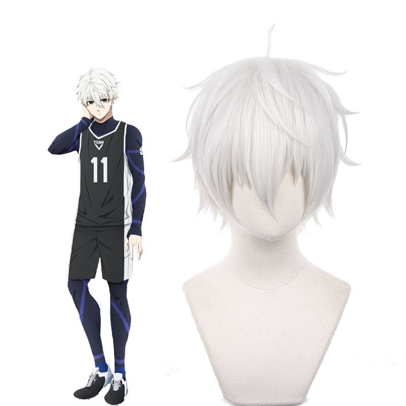 Blue Lock Seishiro Nagi Silver White Cosplay Wig - lemailwigs