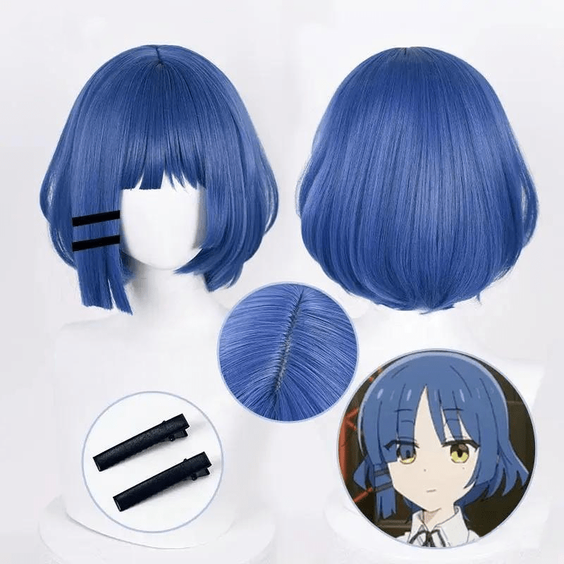 Bocchi the Rock Yamada Ryo Short Blue Cosplay Wig - lemailwigs