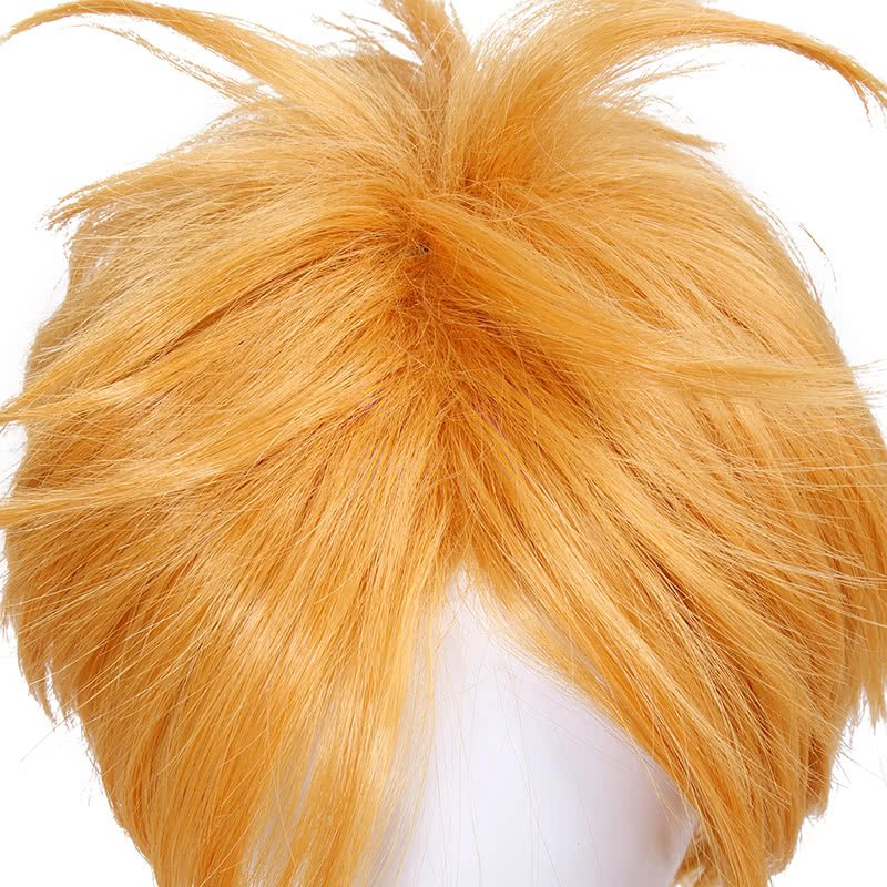 Bungou Stray Dogs Junichiro Tanizaki Anime Orange Brown Short Layered Cosplay Wigs - lemailwigs