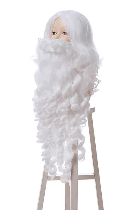 Christmas Day Santa Claus white beard Cosplay Wigs - lemailwigs