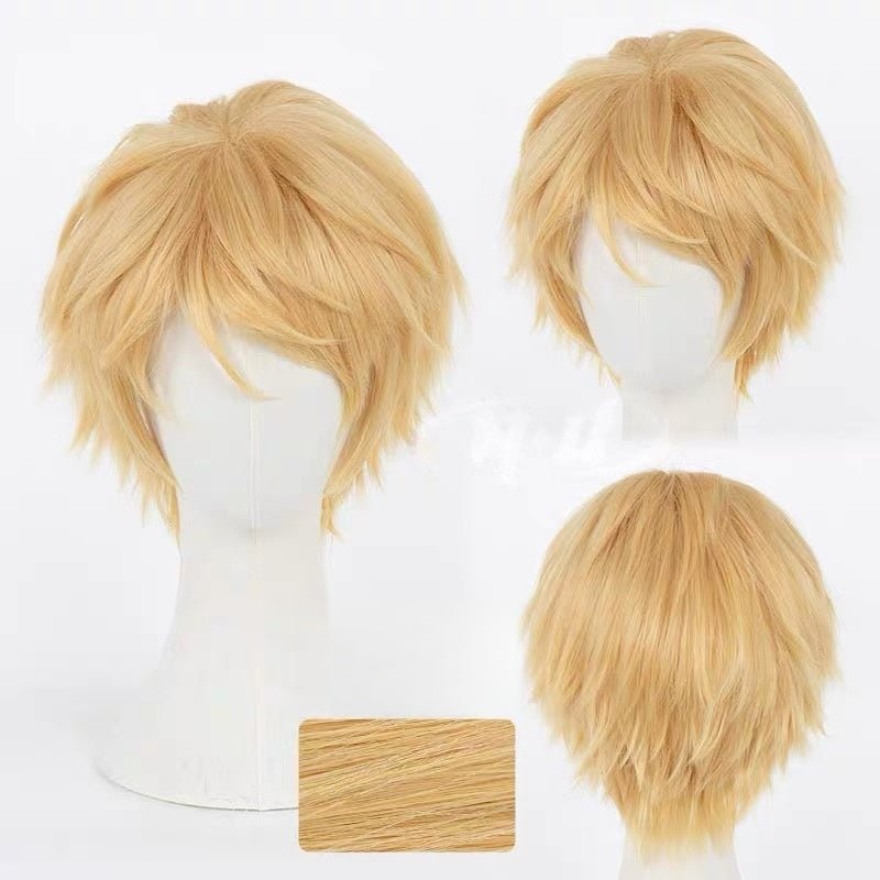 Classic Short Anime Cosplay Wigs - Blonde - lemailwigs