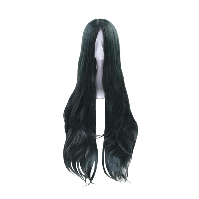 DanganRonpa V3 Korekiyo Shinguji 100cm Long Curly Dark Green Cosplay Wigs - lemailwigs