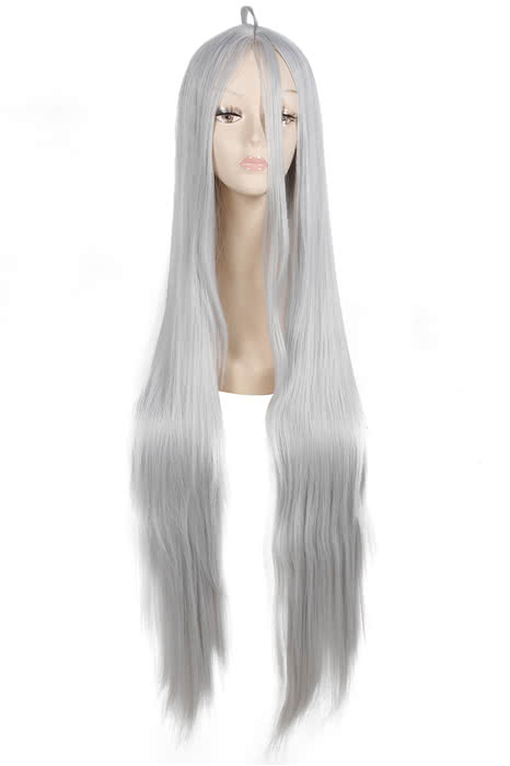 Deadman Wonderland Shiro Anime Wigs Long Straight Synthetic Hair Grey Cosplay Wigs - lemailwigs