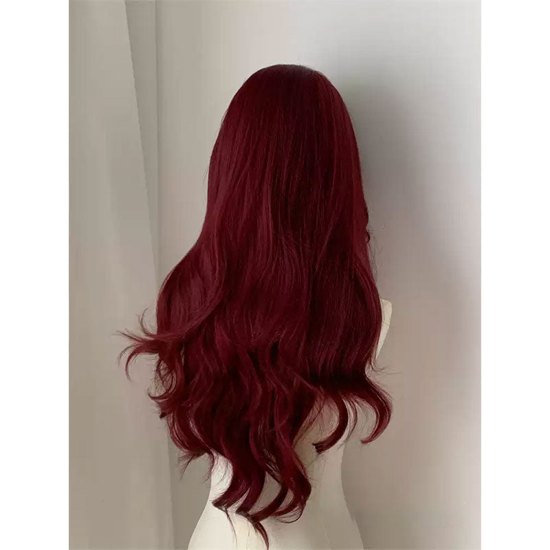 Lemailwig Deep Red Curly Front Lace Wigs