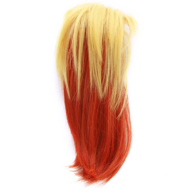 Demon Slayer / Kimetsu no Yaiba Rengoku Kyoujurou Yellow Mixed Red Ponytail Cosplay Wigs - lemailwigs