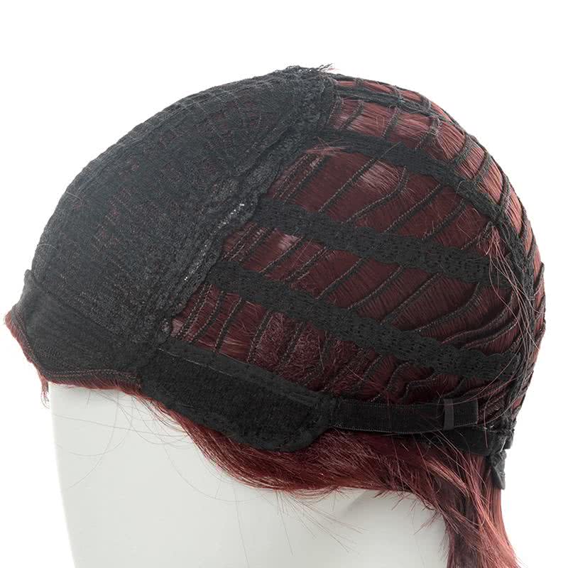 Demon Slayer Kimetsu no Yaiba Tanjirou Kamado Short Wine Red Men Cosplay Wigs - lemailwigs