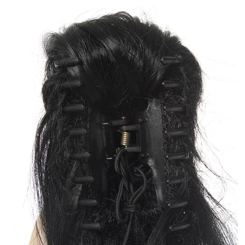 Demon Slayer / Kimetsu no Yaiba Tomioka Giyuu Long Straight Black Cosplay Wigs - lemailwigs