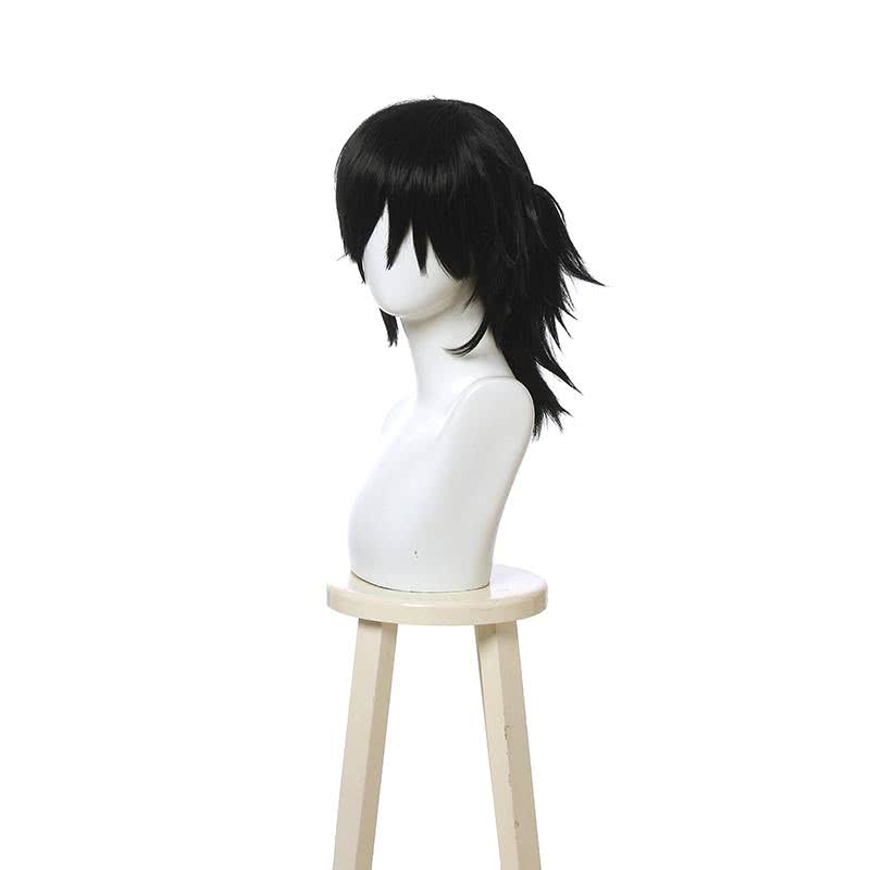 Demon Slayer / Kimetsu no Yaiba Tomioka Giyuu Long Straight Black Cosplay Wigs - lemailwigs