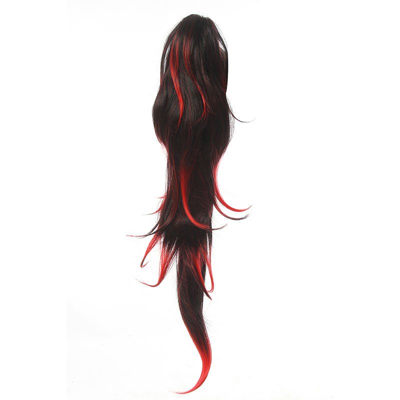 Demon Slayer Kokushibou Kokushibo Black Mixed Red Cosplay Wig - lemailwigs