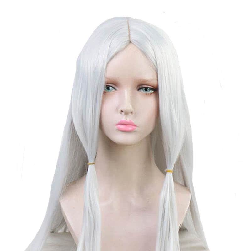 Demon Slayer Rui Spider Mother Silver Long Straight Cosplay Wigs - lemailwigs