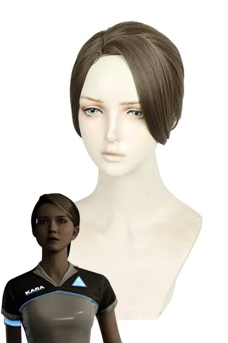 Detroit Become Human Kara Gold Brown Cosplay Wigs - lemailwigs