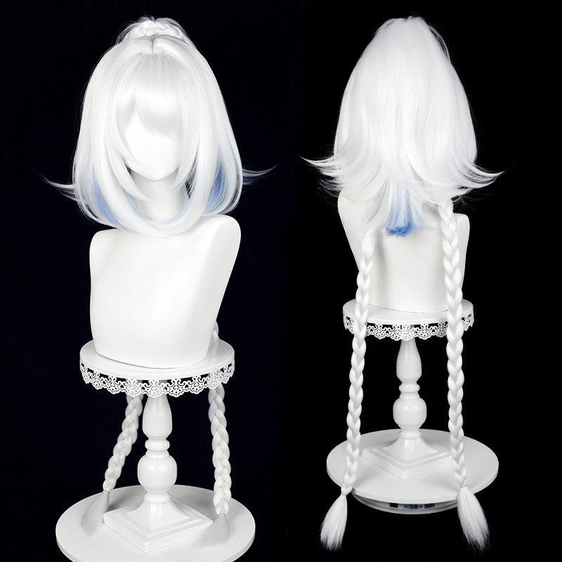 【Early Bird Price】Genshin Impact Natlan Mualani Silver mixed Blue Long Cosplay Wig - lemailwigs
