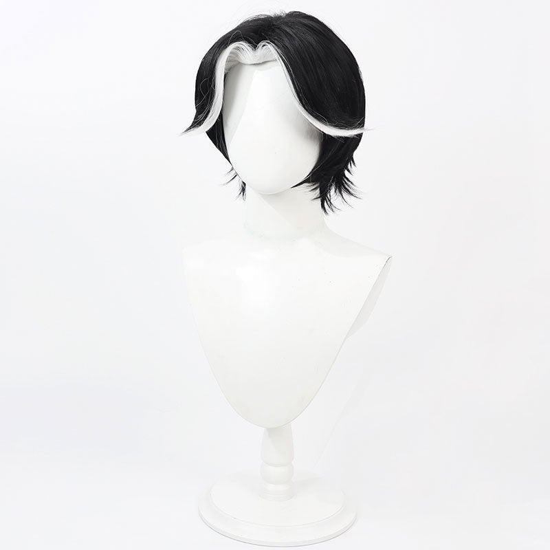【Early Bird Price】Hazbin Hotel Husk Black mixed White Cosplay Wig - lemailwigs