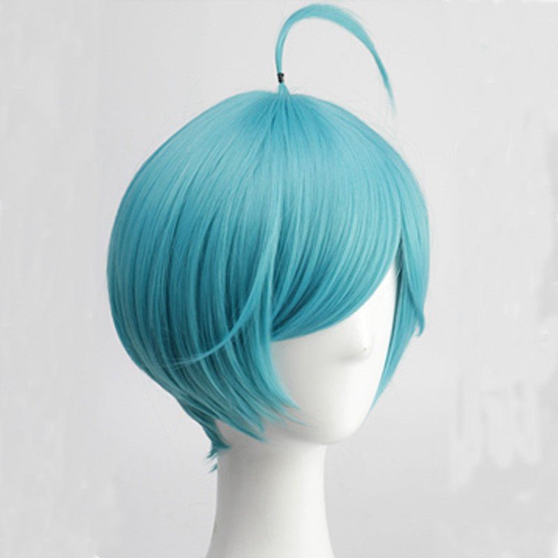 Ensemble Stars Shinkai Kanata Anime Synthetic Short Straight Blue Cosplay Wigs - lemailwigs