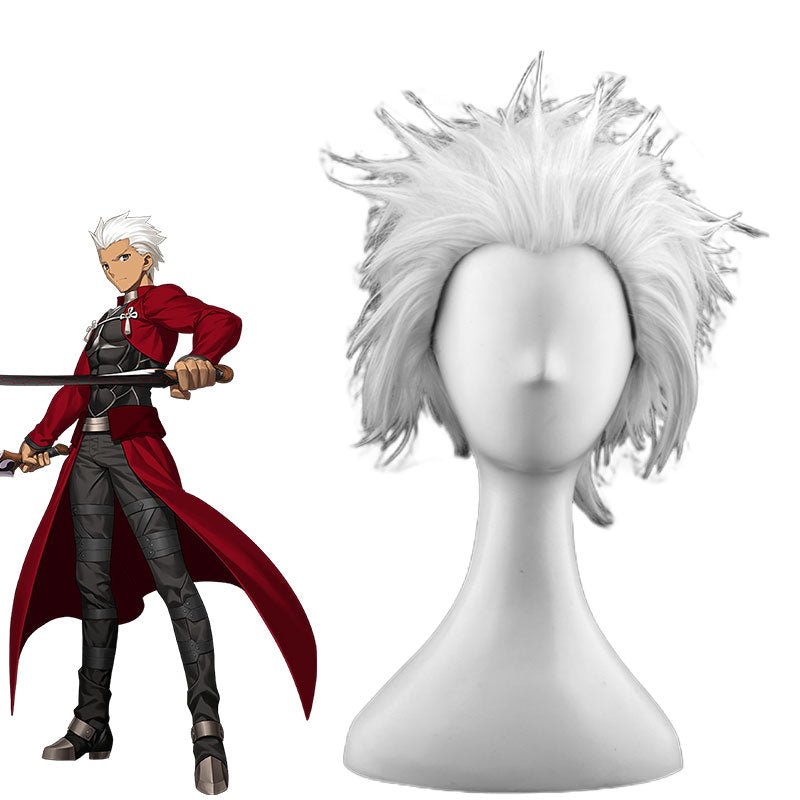 Fate Stay Night Archer Emiya White Cosplay Wig - lemailwigs