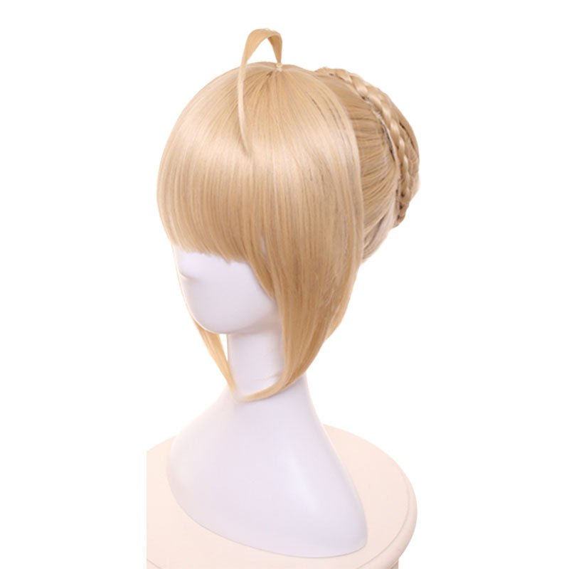 Fate Stay Night Saber Artoria Gold Cosplay Wig - lemailwigs