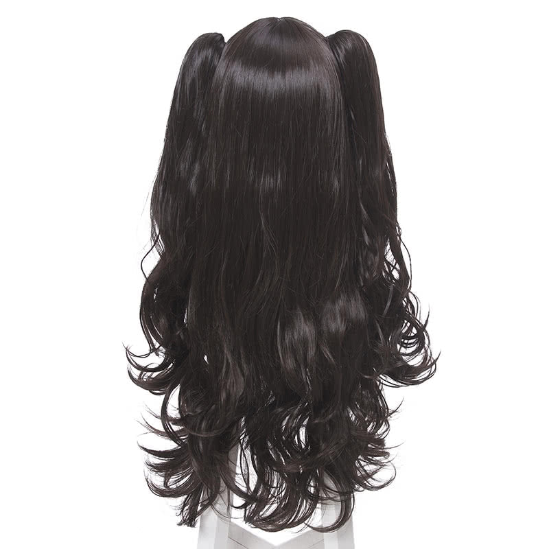 Fate/Grand Order Rin Tohsaka Long Curly Synthetic Dark Brown Cosplay Wigs - lemailwigs