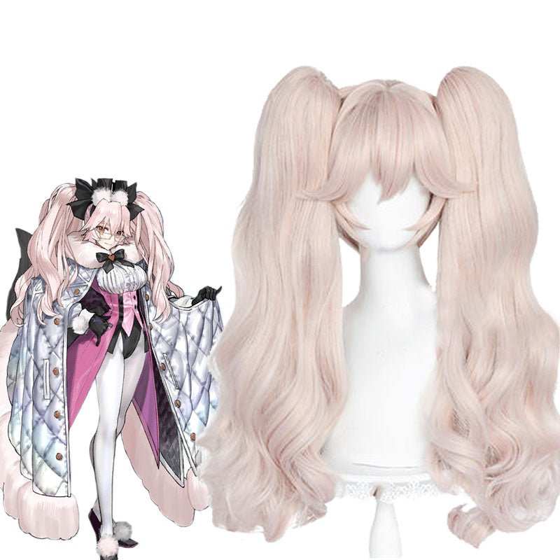 FGO Fate Tamamo no Mae Pink Long Curls Cosplay Wigs - lemailwigs