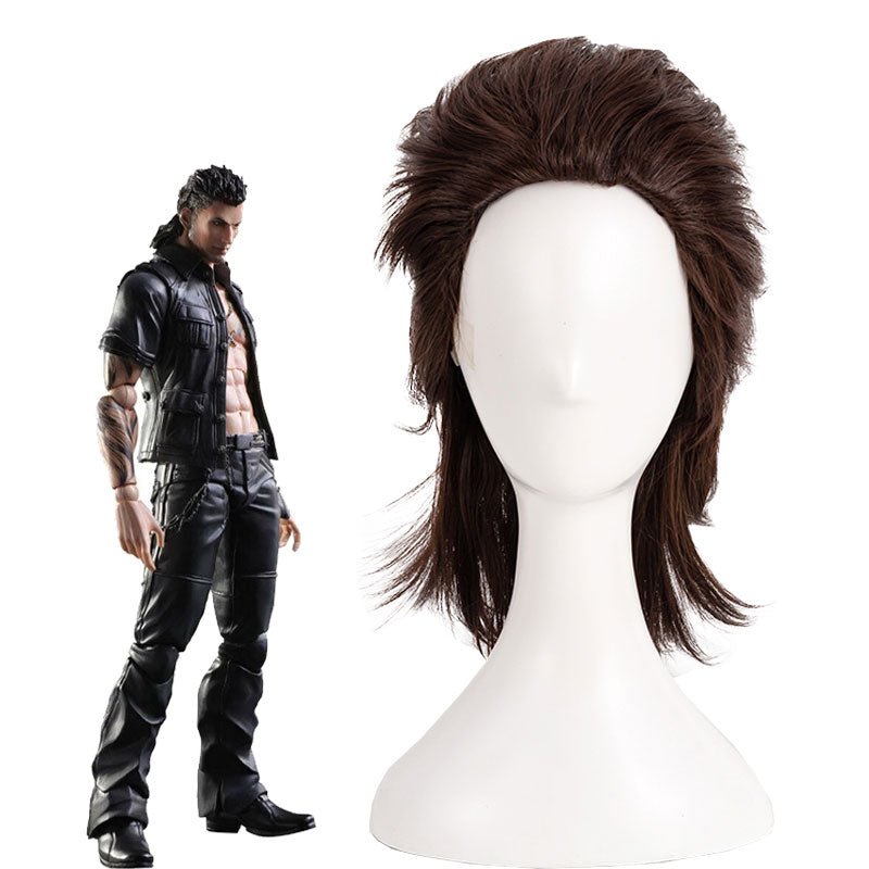 Final Fantasy Gladiolus Amicitia Brown Cosplay Wig - lemailwigs
