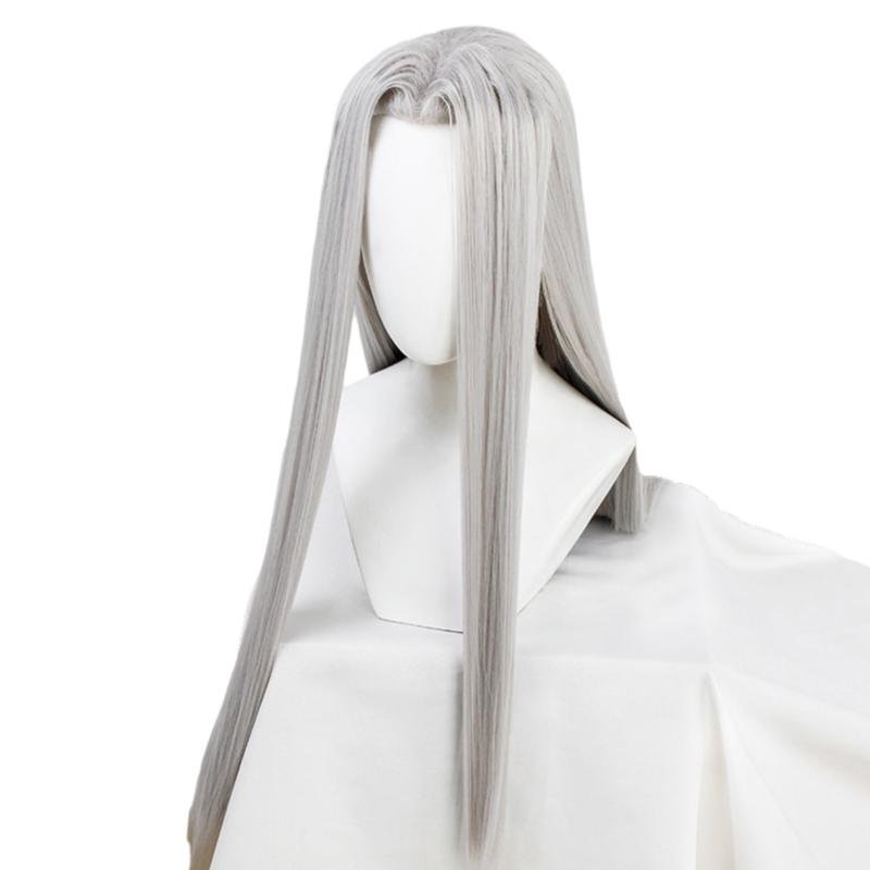 Final Fantasy Sephiroth Long Silver Straight Men Cosplay Wigs - lemailwigs