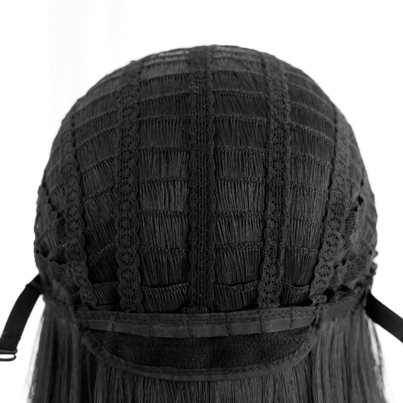 Final Fantasy VII Tifa FF7 Long Black Brown Straight Cosplay Wigs - lemailwigs