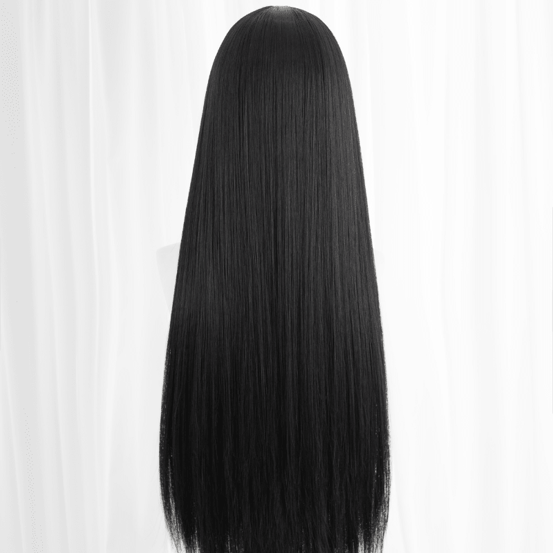 Final Fantasy VII Tifa FF7 Long Black Brown Straight Cosplay Wigs - lemailwigs