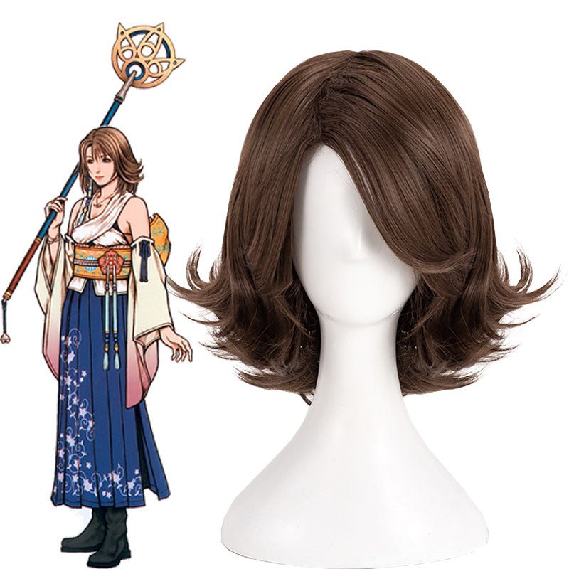 Final Fantasy Yuna Brown Cosplay Wig - lemailwigs