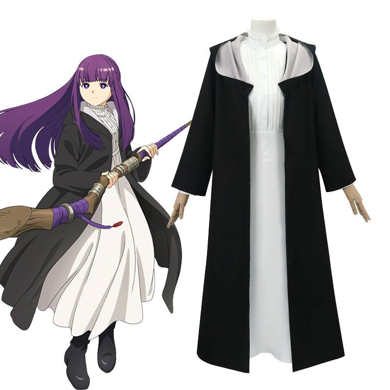 Frieren: Beyond Journey's End Fren Cosplay Costume And Purple Wig Kit - lemailwigs
