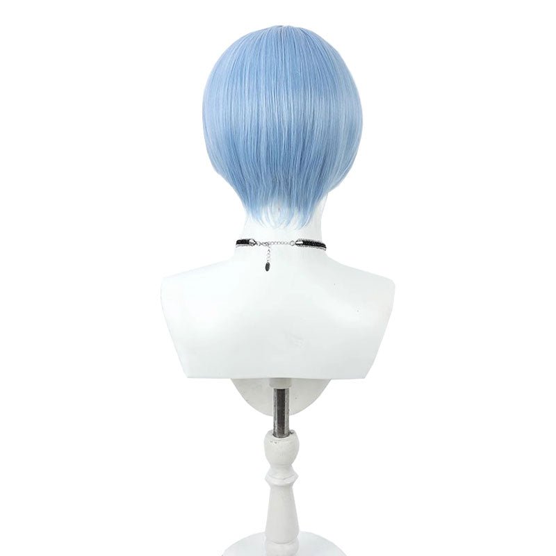 Frieren: Beyond Journey's End Himmel Short Blue Cosplay Wig - lemailwigs