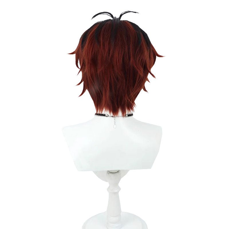 Frieren: Beyond Journey's End Stark Black Mixed Dark Red Cosplay Wig - lemailwigs