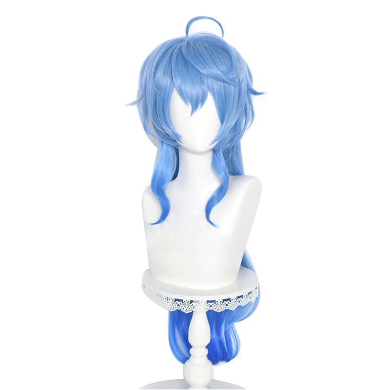 Game Genshin Impact Ganyu Long Gradient Blue Cosplay Wigs - lemailwigs