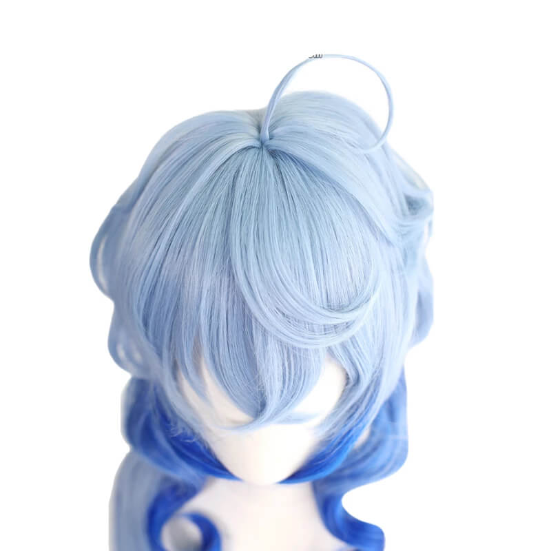 Game Genshin Impact Ganyu Long Gradient Blue Cosplay Wigs - lemailwigs