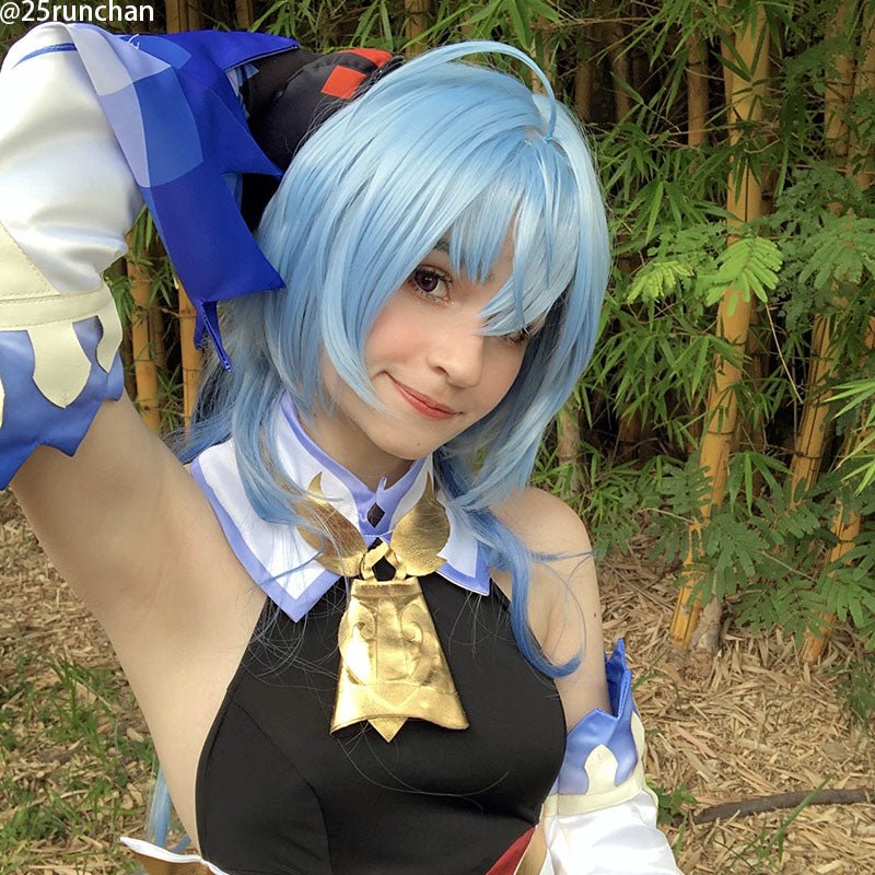Game Genshin Impact Ganyu Long Gradient Blue Cosplay Wigs - lemailwigs