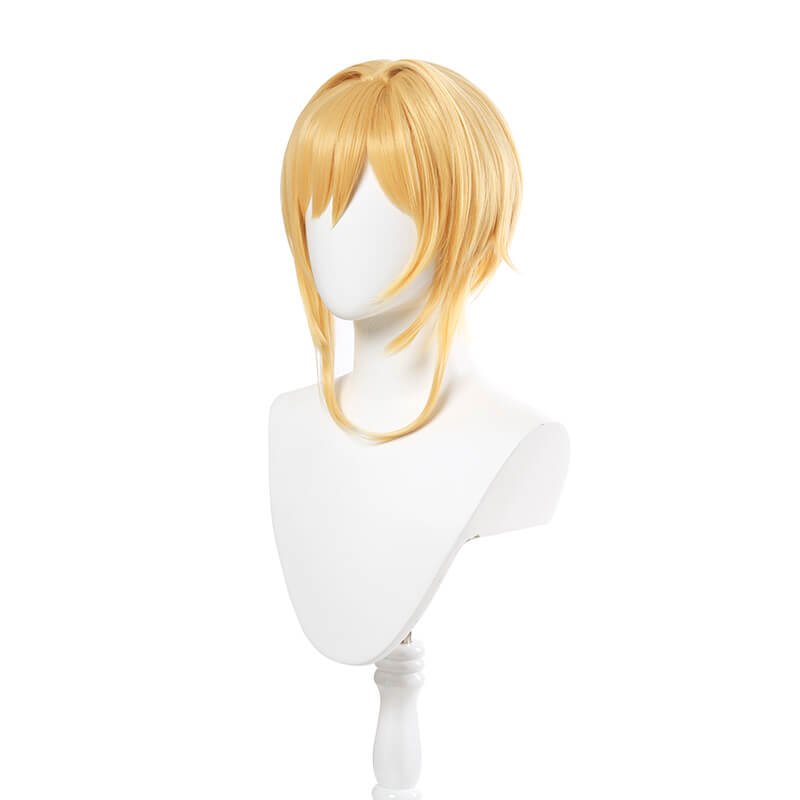 Game Genshin Impact Lumine Ying Short Straight Blonde Cosplay Wigs - lemailwigs
