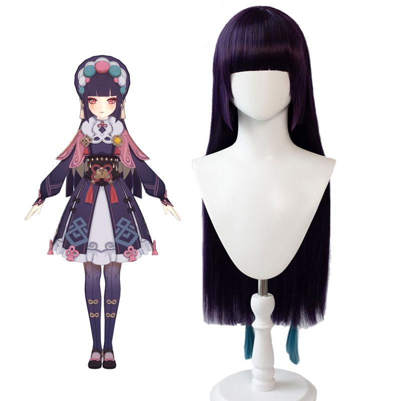 Game Genshin Impact Yunjin Purple Long Cosplay Wigs - lemailwigs