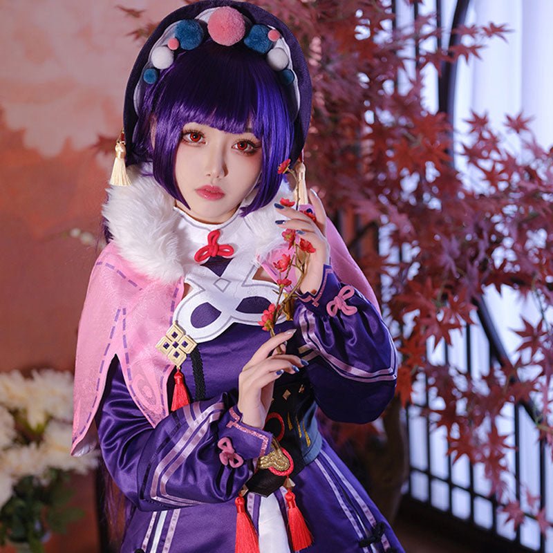 Game Genshin Impact Yunjin Purple Long Cosplay Wigs - lemailwigs
