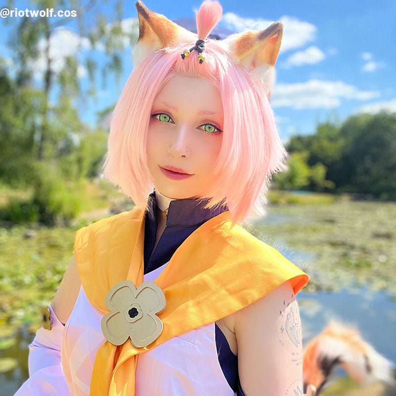 Genshin Impact Diona Short Pink Cosplay Wigs - lemailwigs