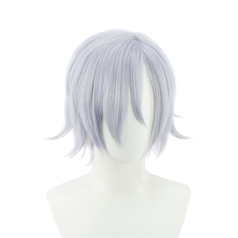 Genshin Impact Fatui Short Blue Grey Cosplay Wigs - lemailwigs