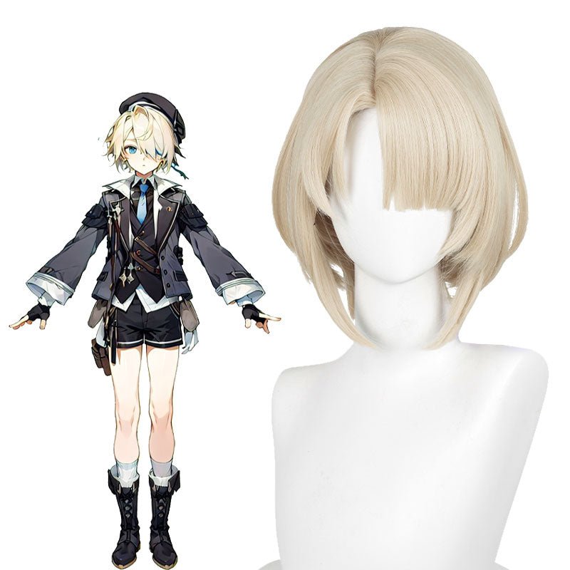Genshin Impact Fontaine Freminet Short Blonde Cosplay Wig - lemailwigs