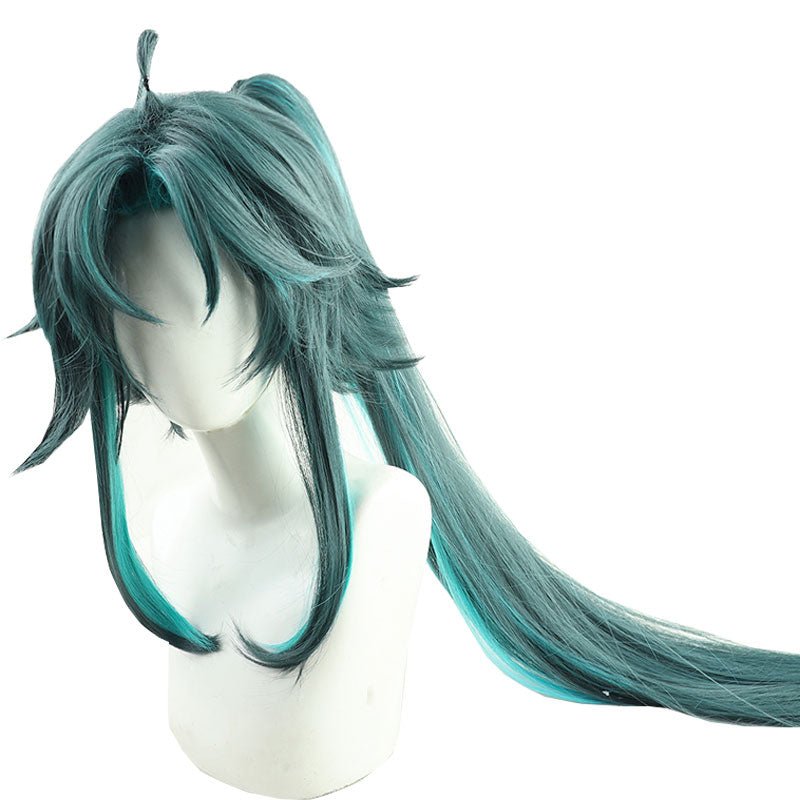 Genshin Impact Mountain Demon Xiao Long Mixed Blue Cosplay Wigs - lemailwigs
