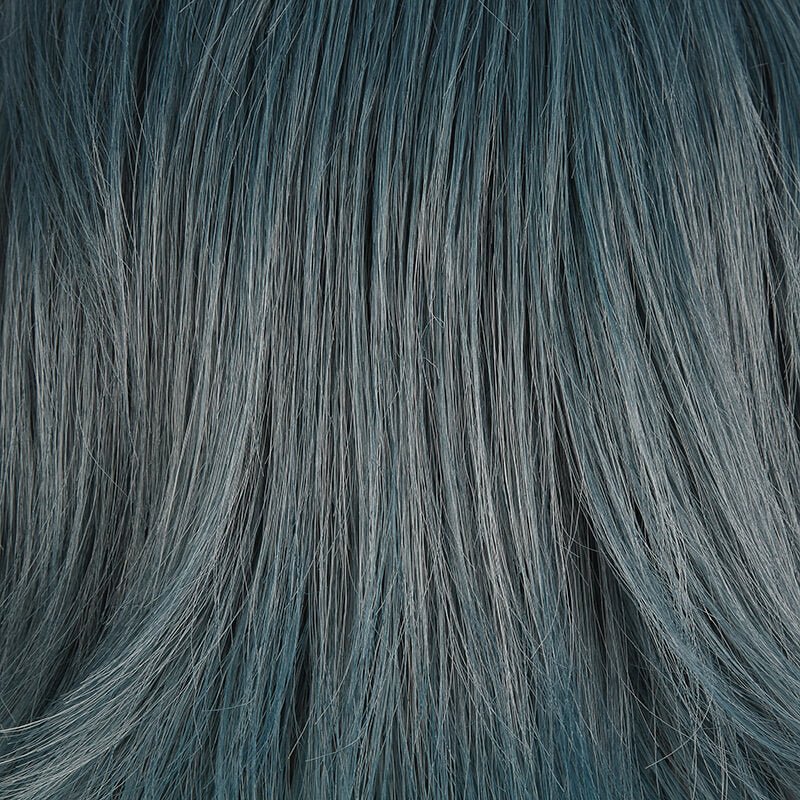 Genshin Impact Mountain Demon Xiao Short Mixed Blue Cosplay Wigs - lemailwigs