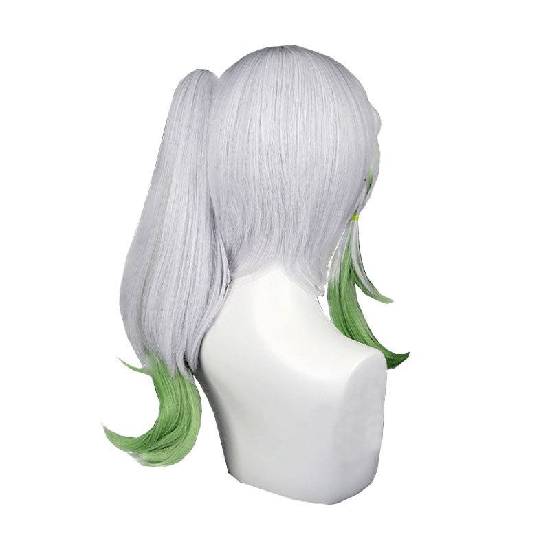 Genshin Impact Nahida Grey Mixed Green Cosplay Wigs - lemailwigs