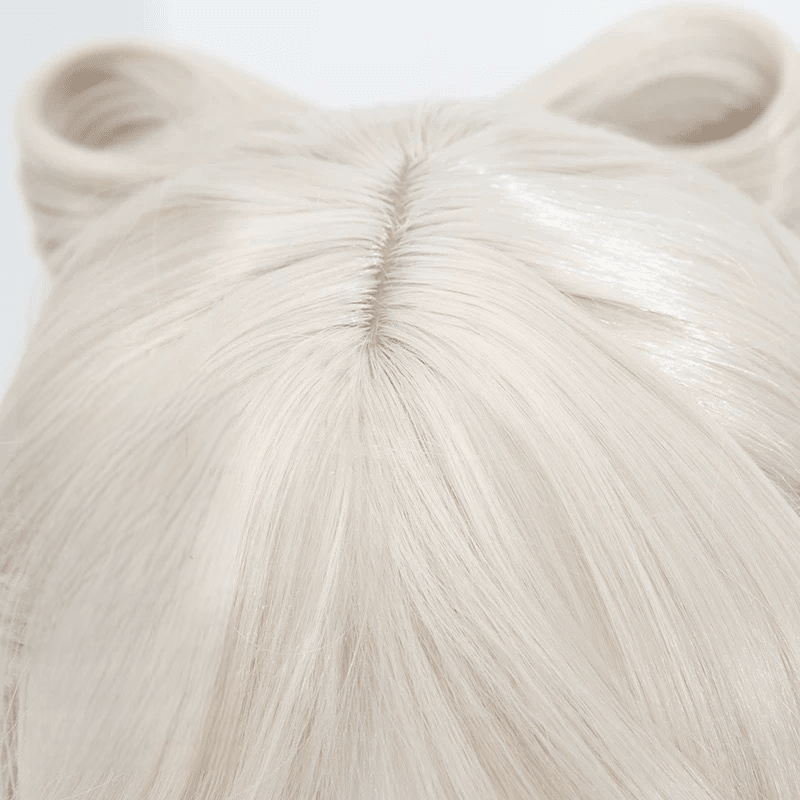 Genshin Impact Ningguang Long Straight Blonde Cosplay Wigs With Bow - lemailwigs