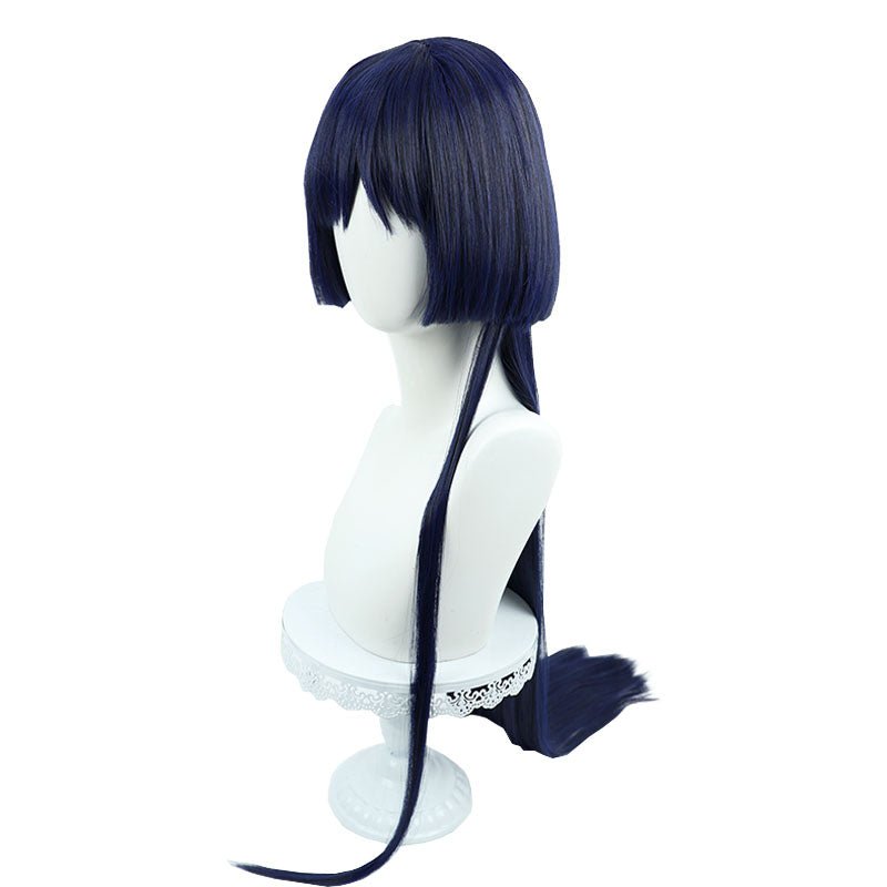 Genshin Impact Scaramouche Long Dark Bule Cosplay Wig - lemailwigs
