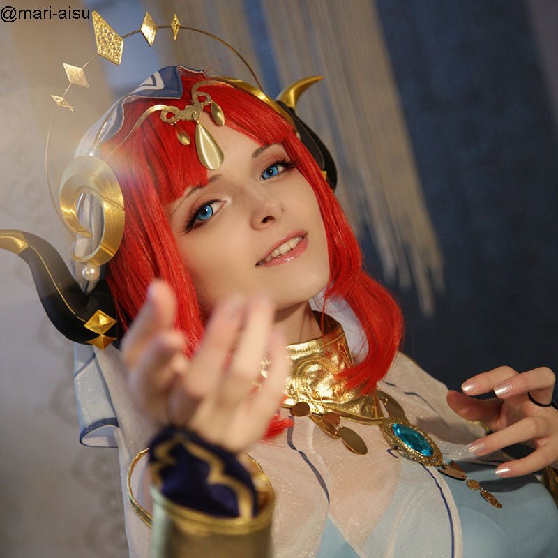 Genshin Impact Sumeru Nilou Red Cosplay Wigs - lemailwigs